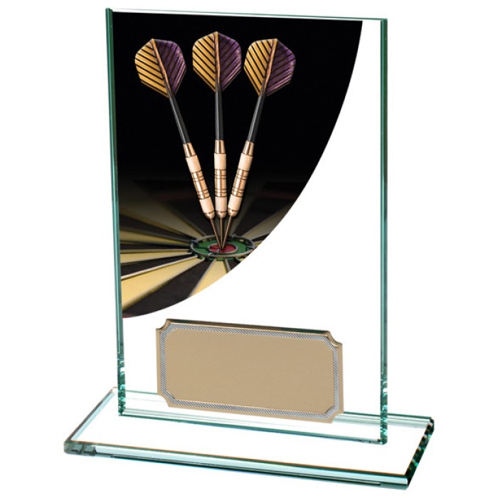COLOUR CURVE JADE GLASS DARTS AWARD - 125MM
